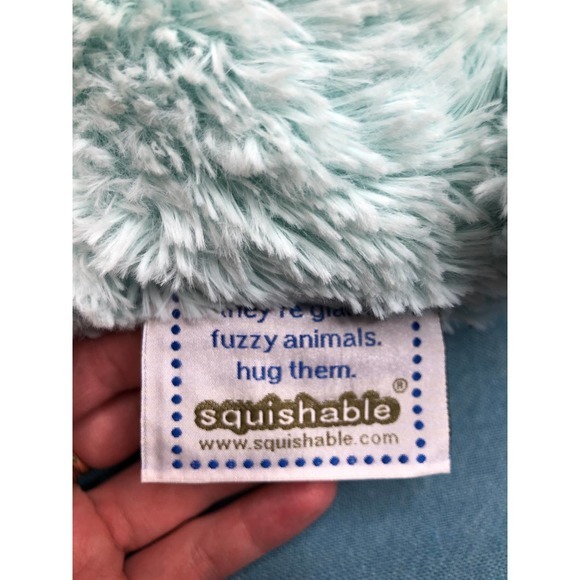 Squishable Nahwal , Whale plush 11 X 10"‎ aqua mint whale stuffed animal - Picture 2 of 4